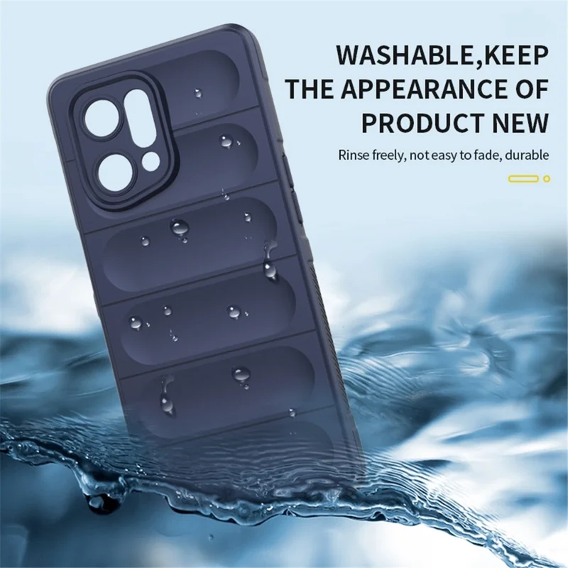 For Oppo Find X5 Shockproof Flexible Soft TPU Anti-slip Edge Cell Phone Protector Rugged Back Case - Wine Red