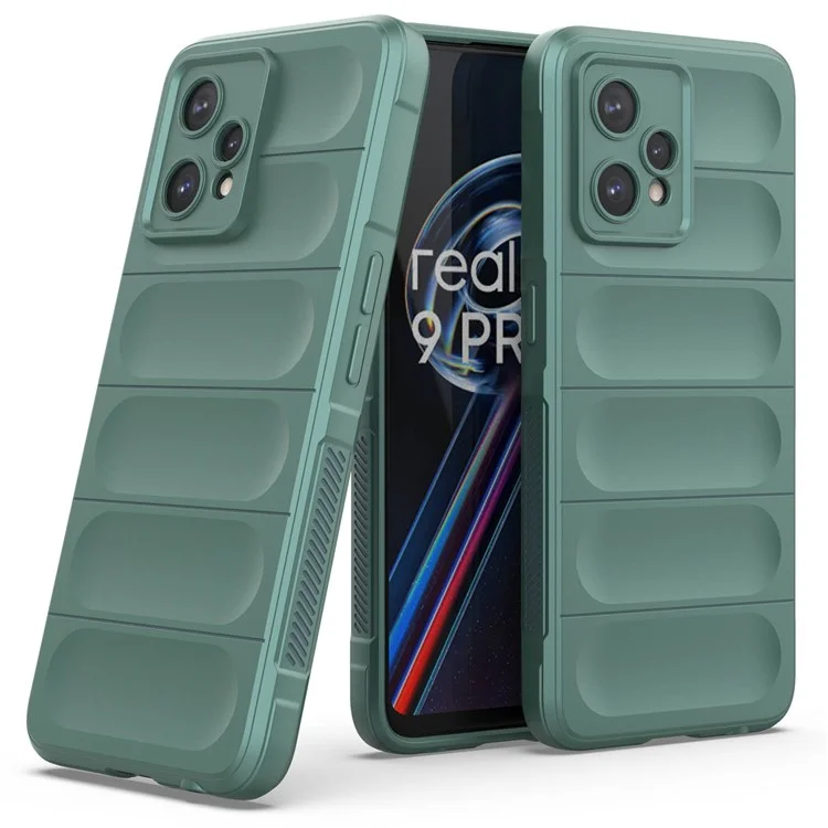 Soft TPU Case for Realme 9 Pro+ 5G Anti-drop Phone Protector Scratch Resistant Rugged Back Cover Phone Shell - Green