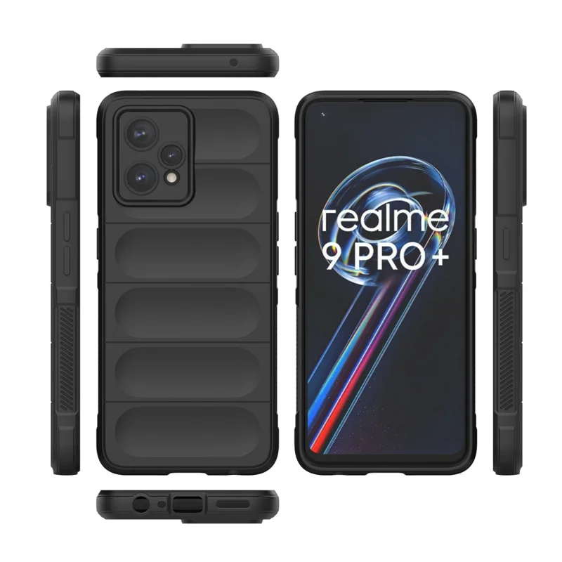 Soft TPU Case for Realme 9 Pro+ 5G Anti-drop Phone Protector Scratch Resistant Rugged Back Cover Phone Shell - Light Grey
