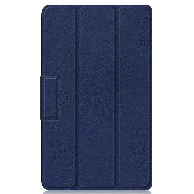 Tablet Covering Shell for Realme Pad Mini PC+PU Leather Trifold Stand Cover Well-protected Flip Tablet Case - Blue