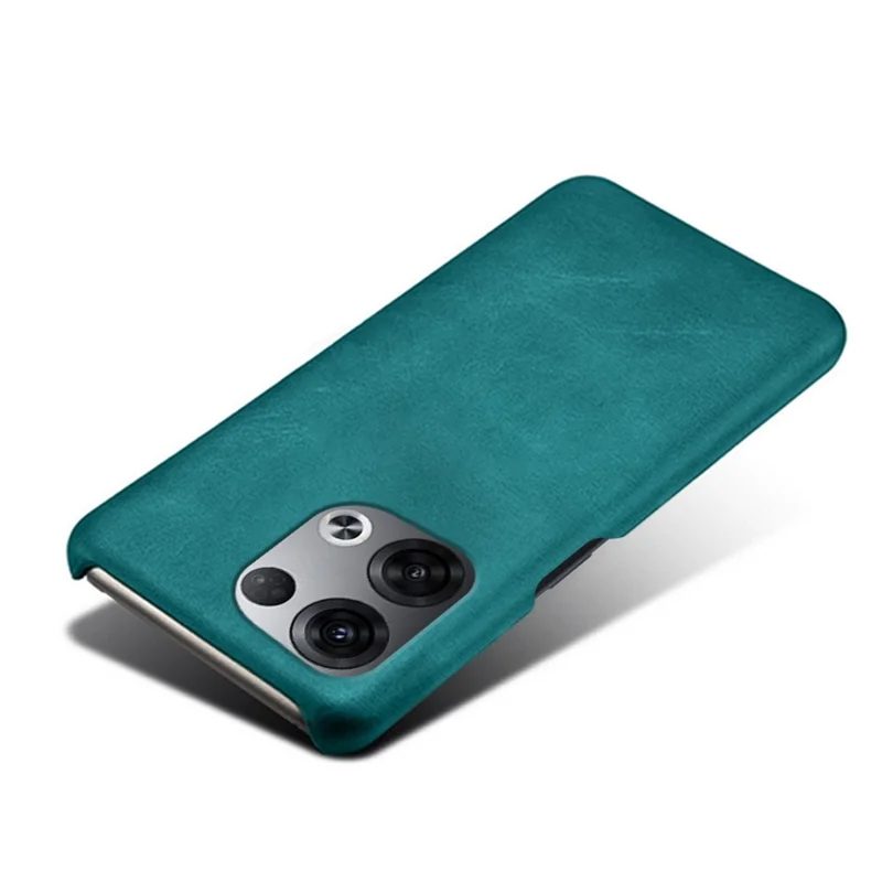 For Oppo Reno8 5G / Reno8 5G (Global Version) Phone Cover Scratch-resistant Textured PU Leather Coated PC Phone Case - Green