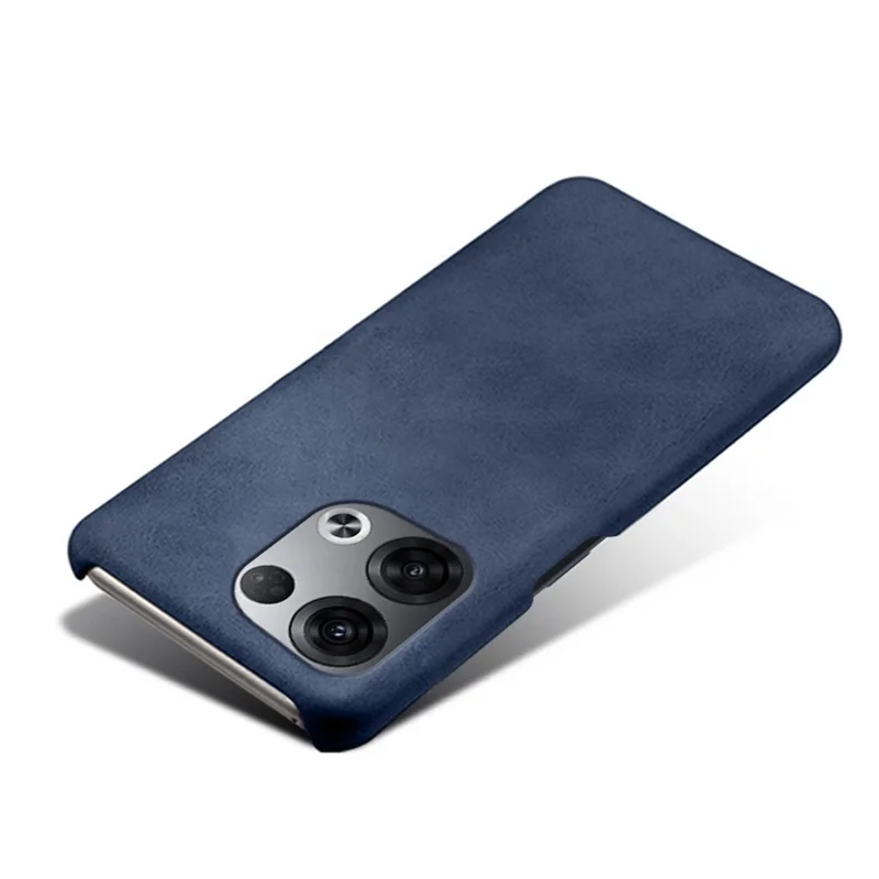 For Oppo Reno8 5G / Reno8 5G (Global Version) Phone Cover Scratch-resistant Textured PU Leather Coated PC Phone Case - Blue