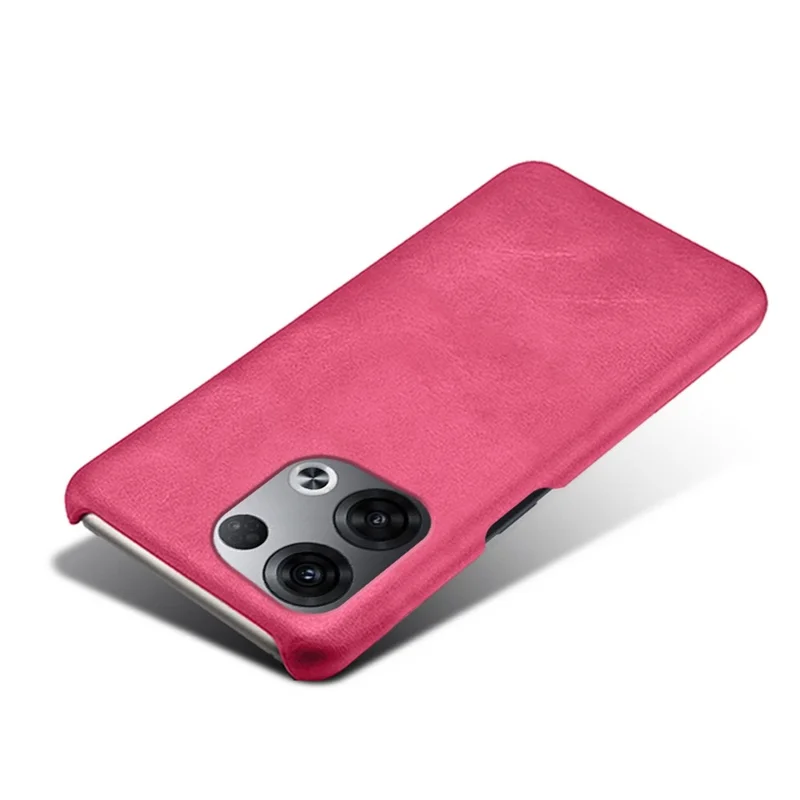 For Oppo Reno8 5G / Reno8 5G (Global Version) Phone Cover Scratch-resistant Textured PU Leather Coated PC Phone Case - Rose