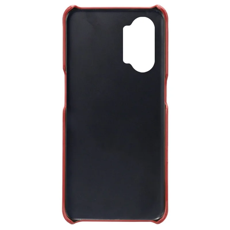 For Oppo K10 Pro 5G Anti-fall Phone Case Thin Card Slots Back Case PU Leather Coated Hard PC Cover - Red