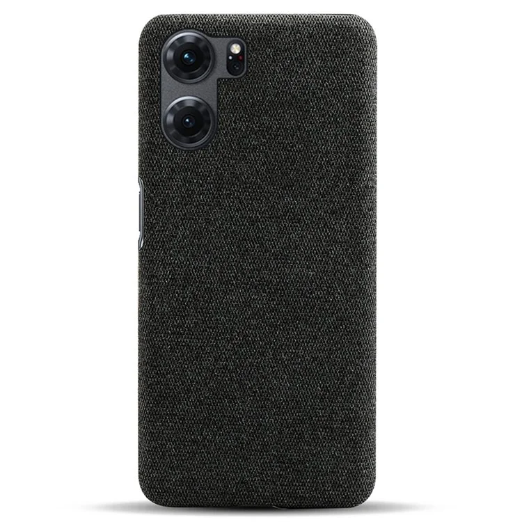 Para Oppo K10 5G (China) Anti-arranhão Capa do Celular Casa Shell Cor Solid Hard Pc+tampa de Telefone de Pano - Preto
