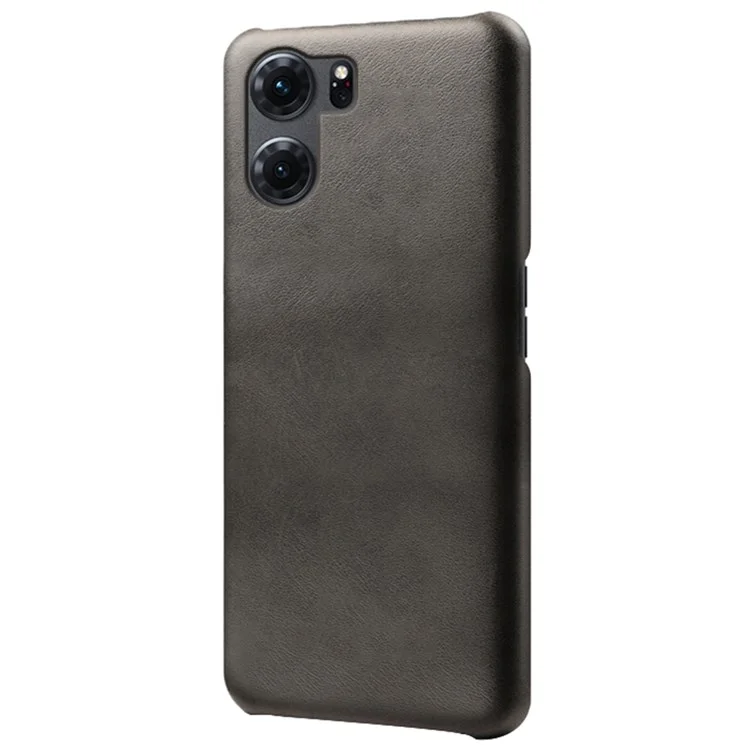 Für Oppo K10 5G (China) Well Protection Phone Case Kratzfeste Strukturierte Strukturierte Pu-leder-pc-telefonabdeckung - Schwarz