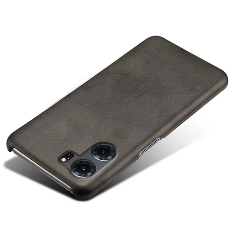 Für Oppo K10 5G (China) Well Protection Phone Case Kratzfeste Strukturierte Strukturierte Pu-leder-pc-telefonabdeckung - Schwarz