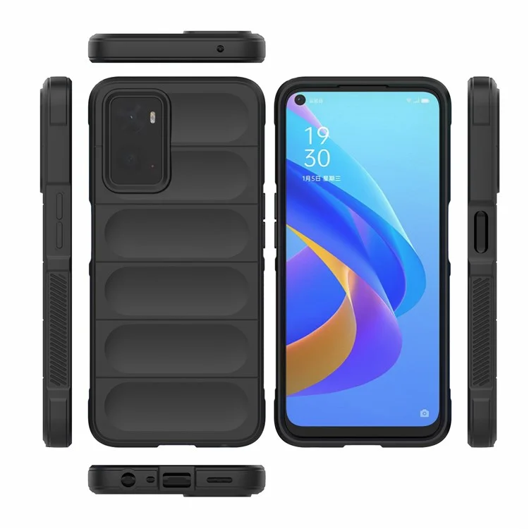 Мягкий чехол из ТПУ для Realme 9i/Oppo A36/A76 4G, противоударный, износостойкий, жесткий чехол для телефона - черный