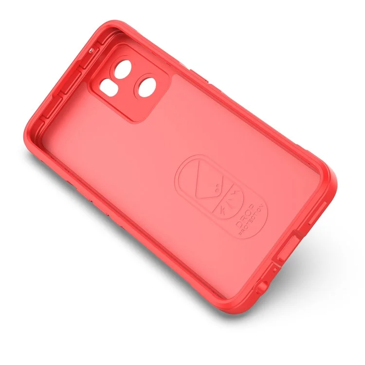 Soft TPU Back Cover for Oppo Reno7 5G (Global) Well-protected Anti-drop Rugged Phone Case - Red