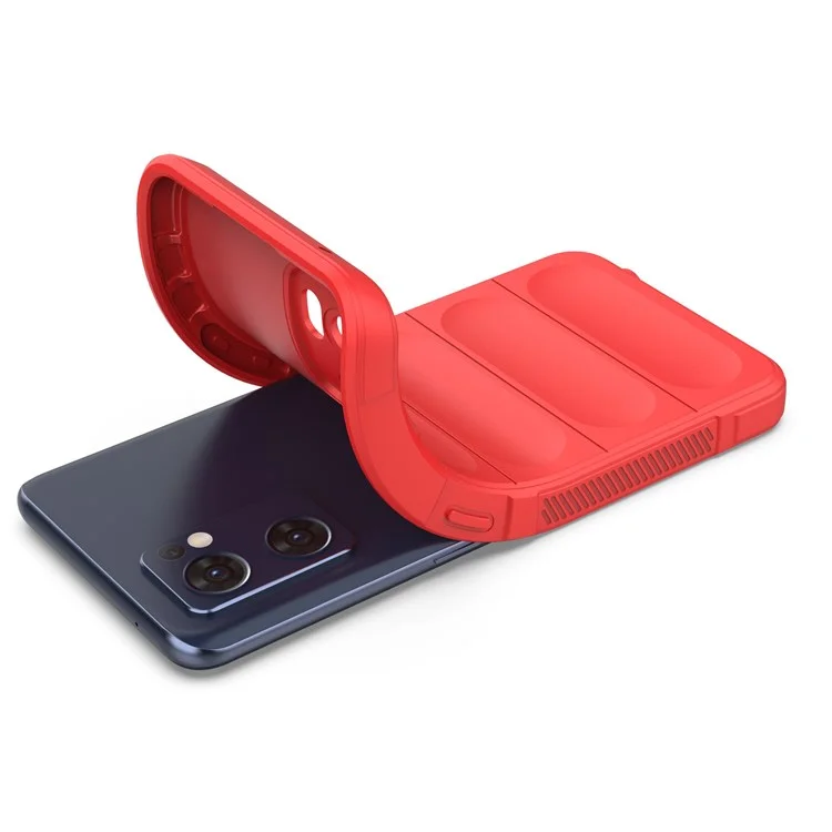 Soft TPU Back Cover for Oppo Reno7 5G (Global) Well-protected Anti-drop Rugged Phone Case - Red