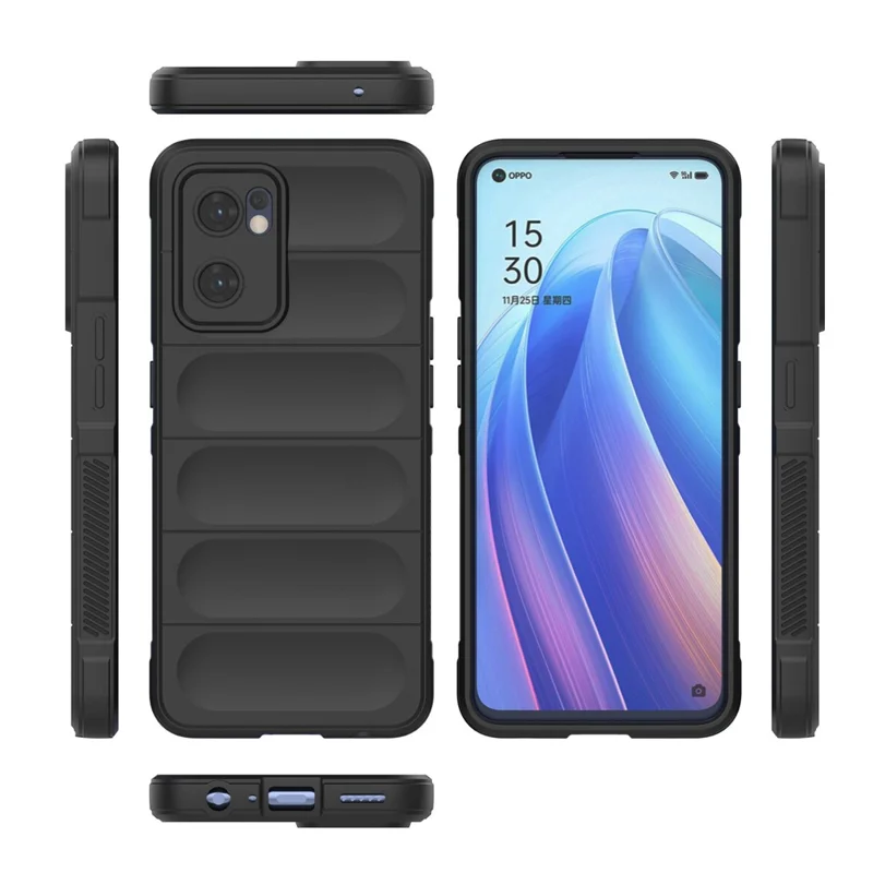 Soft TPU Back Cover for Oppo Reno7 5G (Global) Well-protected Anti-drop Rugged Phone Case - White
