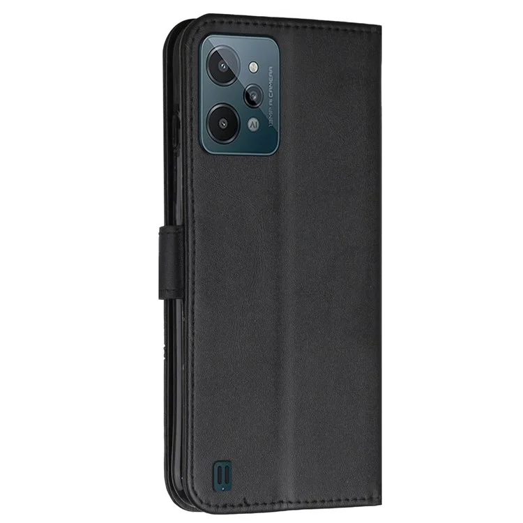 Pour Ralail C31 Anti-fall Flip Case Coux PU le Cuir de Protection Case de Téléphone Folio Stand Couvercle de Découpe Précise Avec Sangle - le Noir