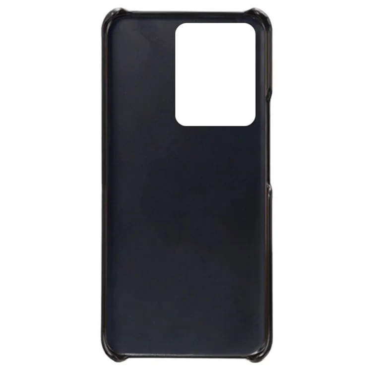 PU Leather + PC Phone Case Для Vivo S15 Pro 5G, Двойные Слоты Против Скребки Защиты - Черный