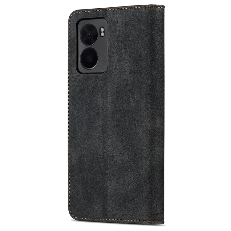 AZNS Per Oppo A57 (2022) 5G / A77 5G PU Leather Flip Follio Case Walet Closura Magnetica Copertina Protettiva Interno Resistente Agli Urti - Nero