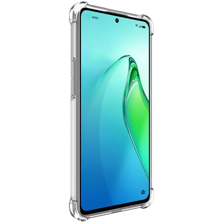 IMAK для Oppo Reno8 Pro+ (Китай) 5G / Reno8 Pro+ 5G (Глобальная версия) / Reno8 Pro 5G (Глобальная версия) Противоударный тонкий чехол TPU Защита телефона Airbag Anti-scratch Clear Cover с защитной пленкой для экрана - Прозрачный