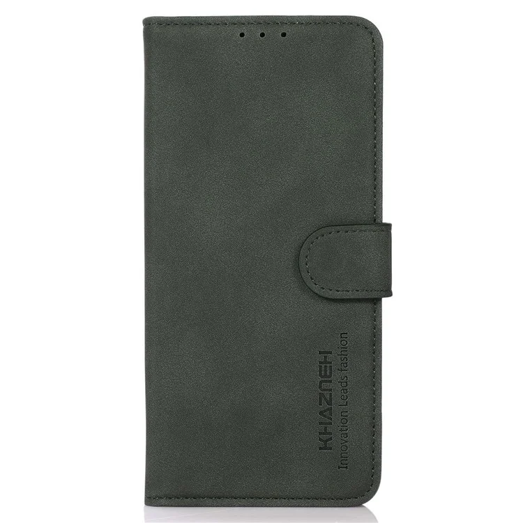Khazneh Pour Oppo Reno8 Pro + 5G / Reno8 Pro 5G (version Globale) Texturé PU le Cuir Stand Thephone Couvercle de Portefeuille Folio Flip Anti-scratch - Vert