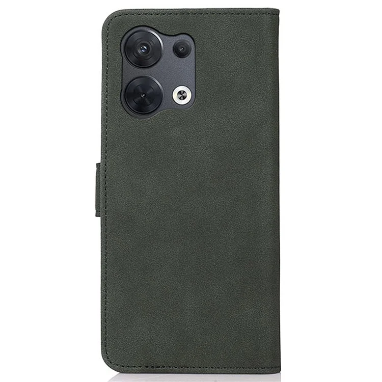 Khazneh Pour Oppo Reno8 Pro + 5G / Reno8 Pro 5G (version Globale) Texturé PU le Cuir Stand Thephone Couvercle de Portefeuille Folio Flip Anti-scratch - Vert