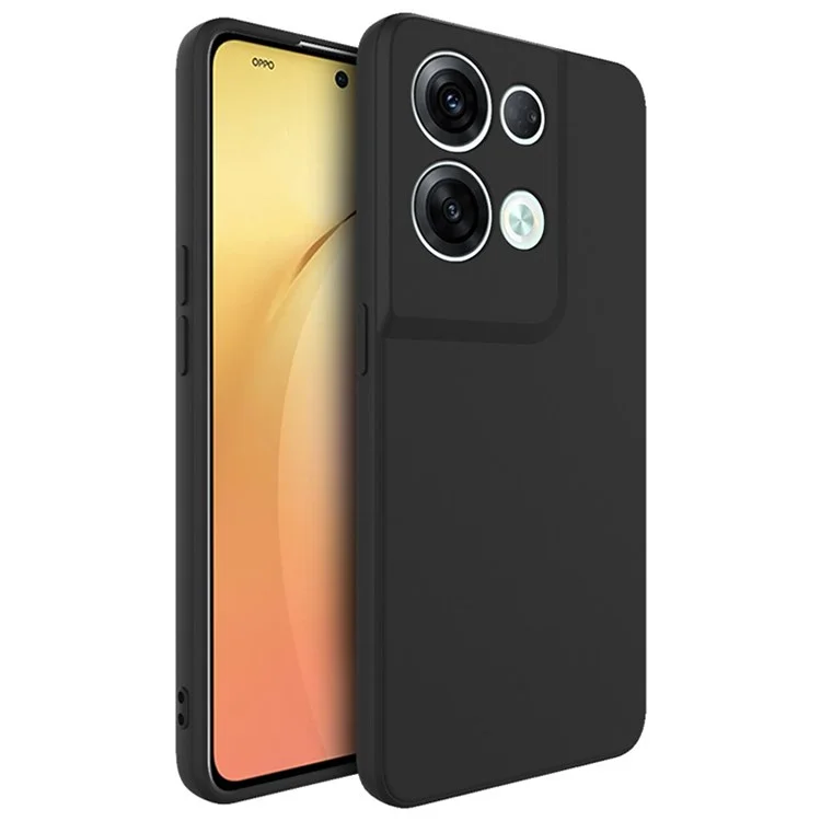 IMAK UC-4 Series Para Oppo Reno8 Pro+ 5g / Reno8 Pro+ 5g (versão Global) TPU Soft TPU Proteção à Prova de Choque Caso de Telefone de Borda Reta Criativa - Preto