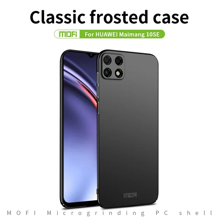 MOFI JK PC Series-1 Shield for Huawei Maimang 10 SE 5G Matte Hard PC Back Case Precise Cutout Camera Protection Phone Guardian with Strap - Black