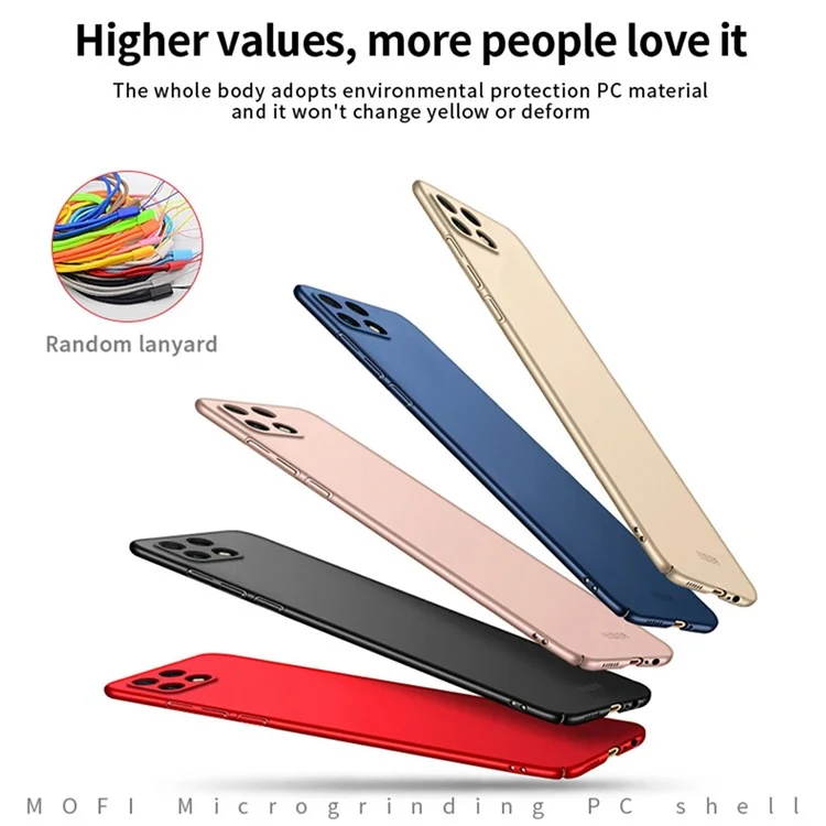 MOFI JK PC Series-1 Shield for Huawei Maimang 10 SE 5G Matte Hard PC Back Case Precise Cutout Camera Protection Phone Guardian with Strap - Black