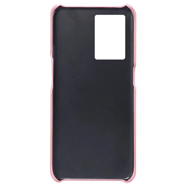 Pour Oppo A57 (2022) 5G / A77 5G Non Glip de Gip Doctorant du Téléphone à Choc du Veau Texturé en Cuir PU Revêtement de Protection du PC Dur PC Anti-rayures - or Rose