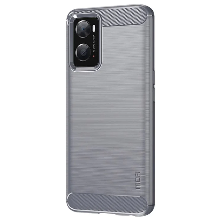 Mofi Для Oppo A57 4G / A57 (2022) 5G / A77 5G / K10 5G / Realme V23 4g / Нарзо 50 5G / Q5i Ультра-лим-карбоновое Волокно Текстура Мягкая TPU Задняя Крышка Сборочной Поверхности. - Серый