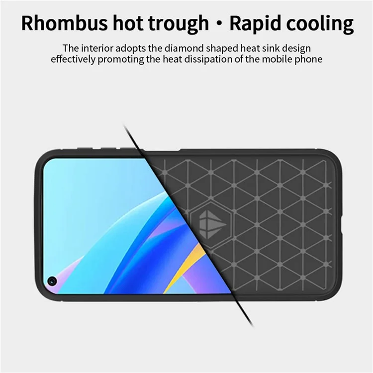 Mofi Для Oppo A57 4G / A57 (2022) 5G / A77 5G / K10 5G / Realme V23 4g / Нарзо 50 5G / Q5i Ультра-лим-карбоновое Волокно Текстура Мягкая TPU Задняя Крышка Сборочной Поверхности. - Серый