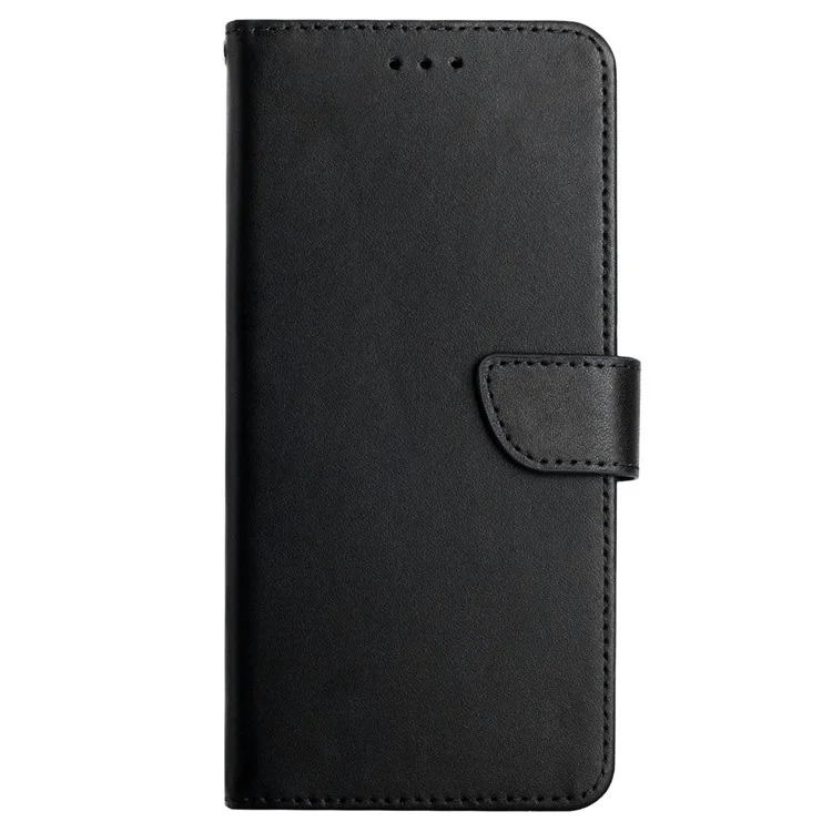 Case de Teléfono HT02 Para Realme GT Neo3 5G, Cubierta de Choque de Cuero Genuina de Textura Nappa Anti-drop - Negro