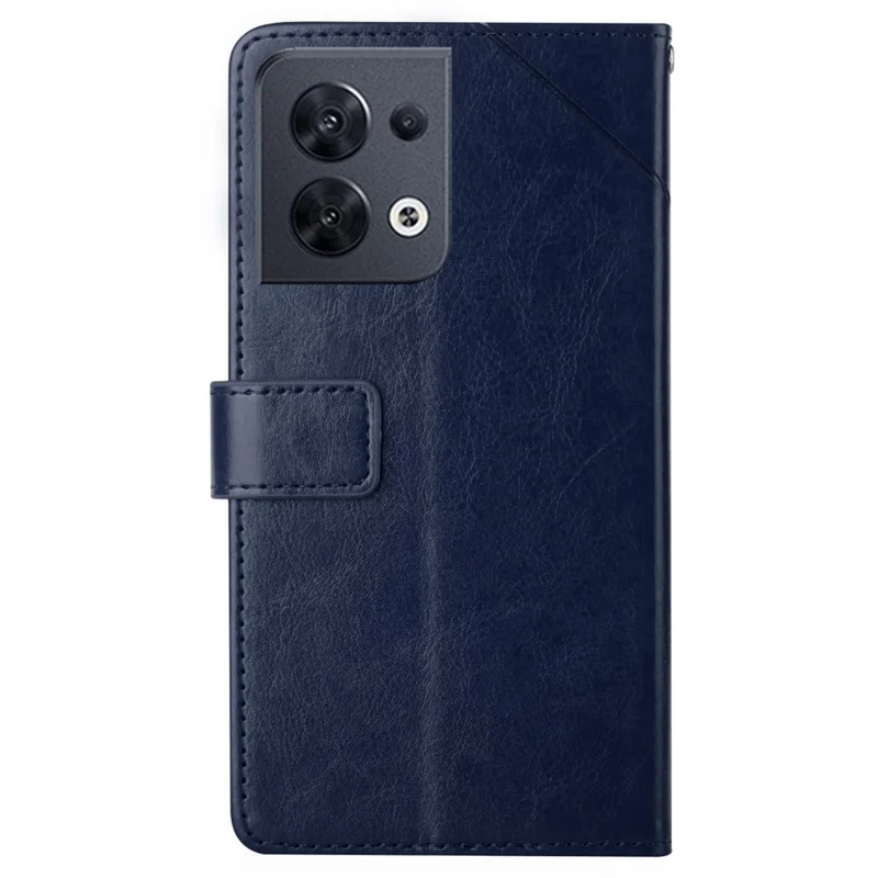 Für Oppo Reno8 5G (globale Version) HT01 Faltablicher st st st Steigen Telefung Der Eingebrüsse - Blau