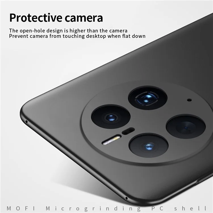 MOFI JK PC Series-1 for Huawei Mate 50 Pro 4G Matte Hard PC Back Case Anti-shock Protector Phone Shell with Strap - Black