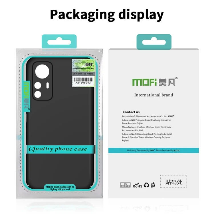 Mofi JK PC ​​series-1 Para Xiaomi Redmi K50 Ultra 5G / 12T 5G Anti-scratch Matte Case de Teléfonos Hard PC Cubierta Protectora Con Correa - Negro