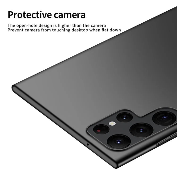 MOFI JK PC Series-1 pour Samsung Galaxy S23 Ultra Coque de téléphone antichoc mate en PC dur Coque de téléphone anti-usure avec sangle - Noir