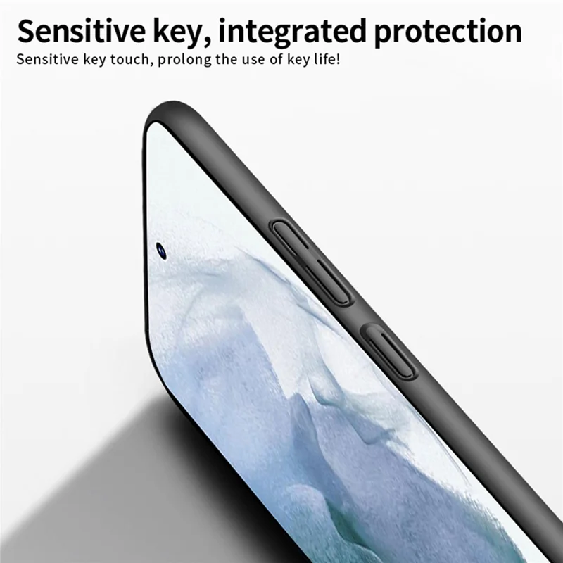 MOFI JK PC Series-1 for Samsung Galaxy S23 Matte Phone Case Hard PC Anti-scratch Back Cover with Strap - Black