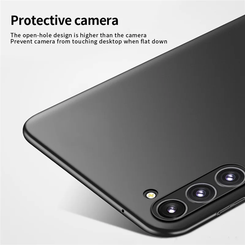 MOFI JK PC Series-1 for Samsung Galaxy S23 Matte Phone Case Hard PC Anti-scratch Back Cover with Strap - Black