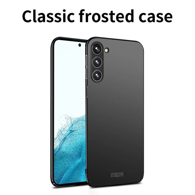 MOFI JK PC Series-1 für Samsung Galaxy S23+ Slim Matte Smartphone Case Hard PC Verschleißfeste Handyhülle mit Trageriemen - Schwarz