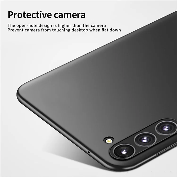 MOFI JK PC Series-1 für Samsung Galaxy S23+ Slim Matte Smartphone Case Hard PC Verschleißfeste Handyhülle mit Trageriemen - Schwarz