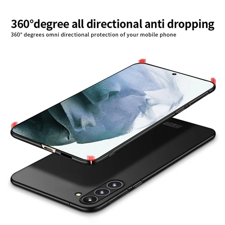 MOFI JK PC Series-1 für Samsung Galaxy S23+ Slim Matte Smartphone Case Hard PC Verschleißfeste Handyhülle mit Trageriemen - Schwarz