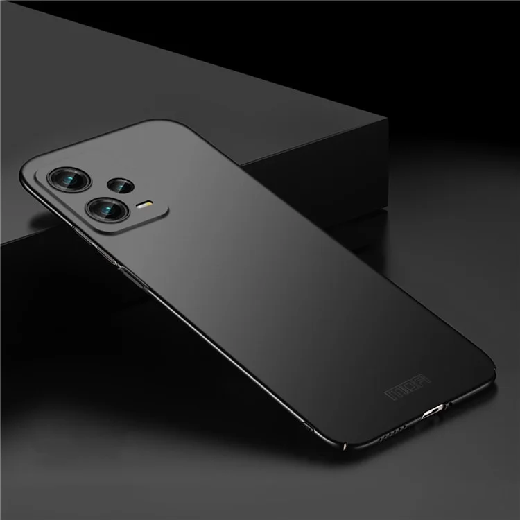 MOFI JK PC Series-1 for Xiaomi Redmi Note 12 Pro 5G Anti-scratch Matte Phone Case Hard PC Protective Cover with Strap - Black