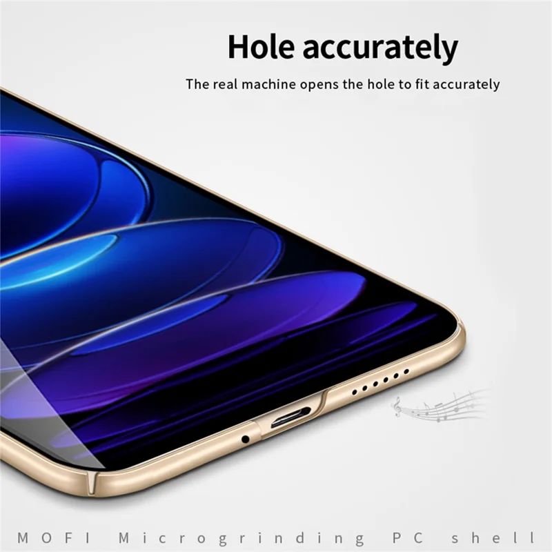 MOFI JK PC Series-1 for Xiaomi Redmi Note 12 Pro 5G Anti-scratch Matte Phone Case Hard PC Protective Cover with Strap - Blue