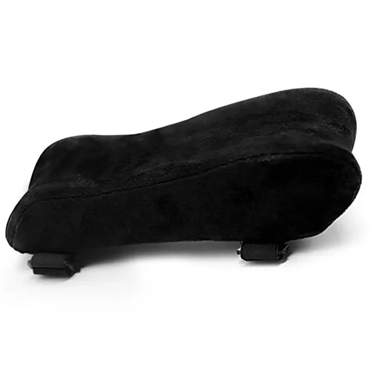Ergonomic Memory Foam Armrest Pad Home Office Seat Armrest Pillow for Wheelchair - Crystal Velvet+Black