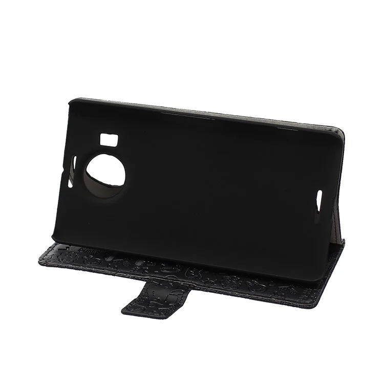 Cartoon Graffiti Leather Card Holder Cover for Microsoft Lumia 950 XL - Black
