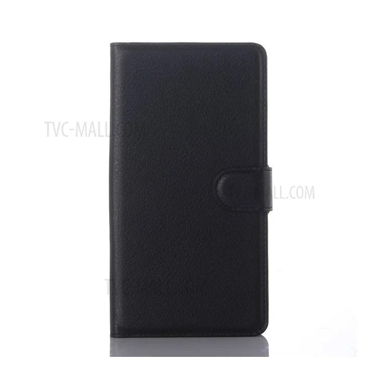 Litchi Grain Wallet Leather Case for Microsoft Lumia 950 XL with Stand - Black