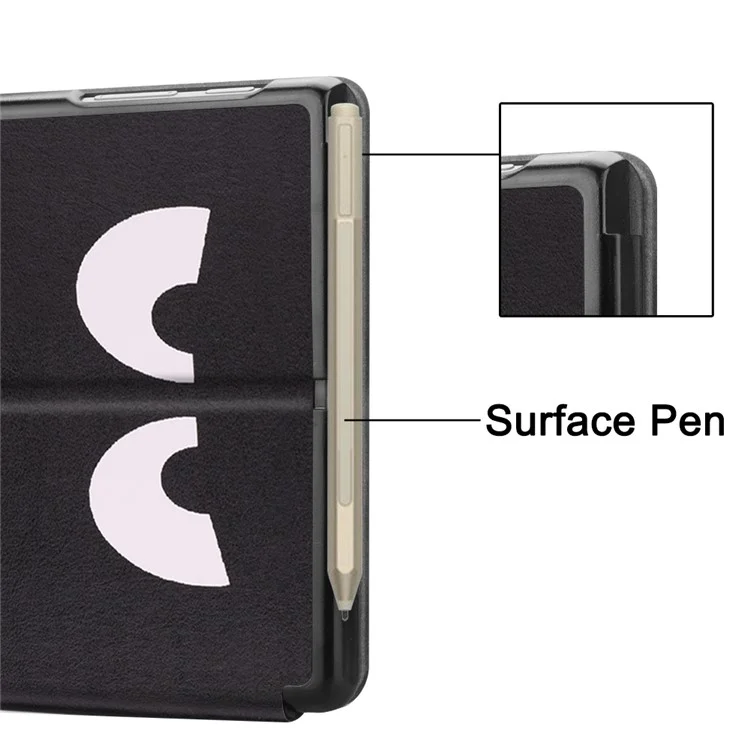 Cubierta protectora de piel sintética con impresión de patrones para Microsoft Surface Go/Go 2/Go 3 - No me toques