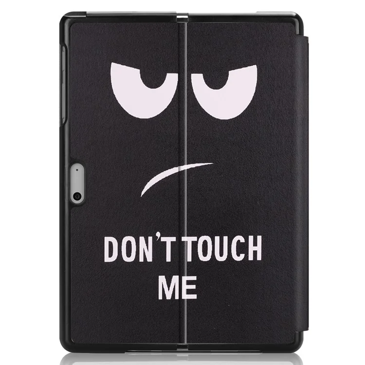 Cubierta protectora de piel sintética con impresión de patrones para Microsoft Surface Go/Go 2/Go 3 - No me toques