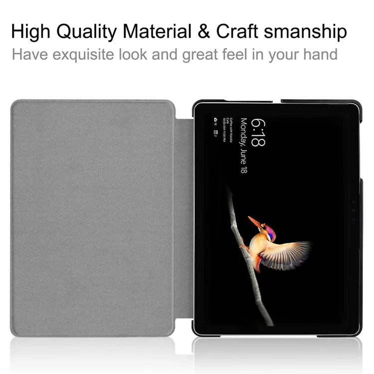 Cubierta protectora de piel sintética con impresión de patrones para Microsoft Surface Go/Go 2/Go 3 - No me toques