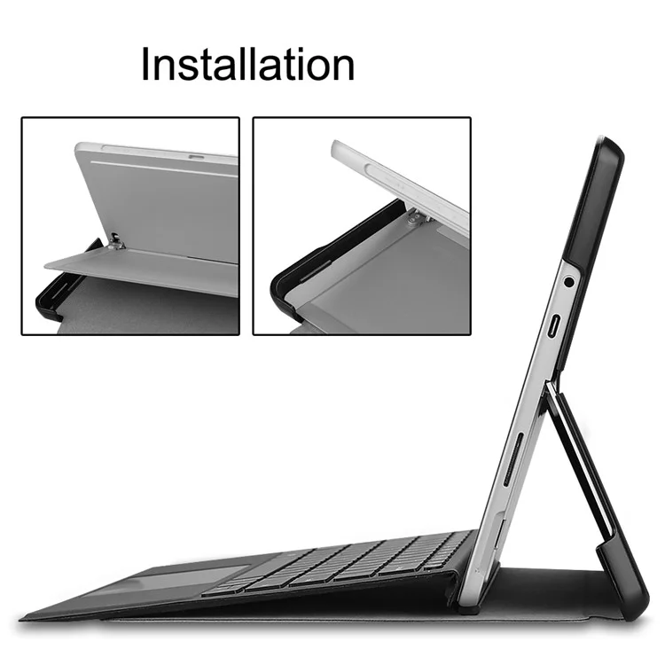 Cubierta protectora de piel sintética con impresión de patrones para Microsoft Surface Go/Go 2/Go 3 - No me toques