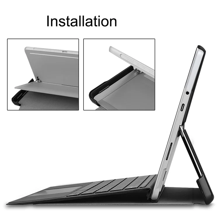 Pattern Printing Stand PU Leather Tablet Cover Case for Microsoft Surface Pro 8 - Tower
