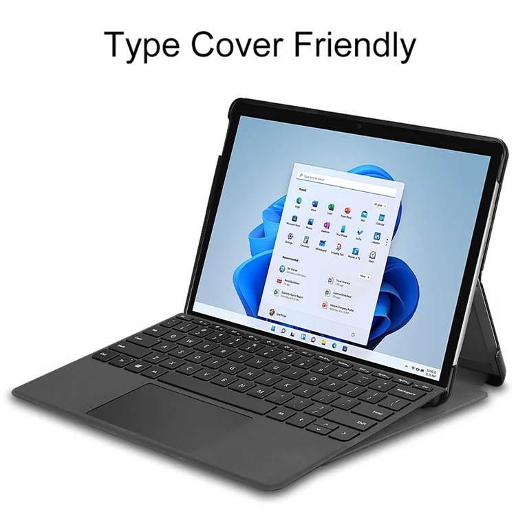 Pattern Printing Stand PU Leather Tablet Cover Case for Microsoft Surface Pro 8 - Tower