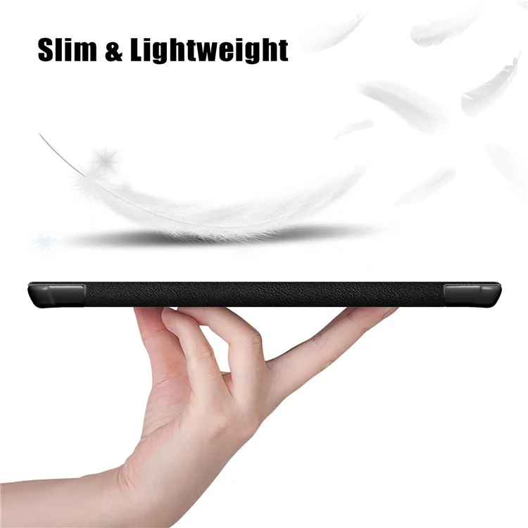Для Microsoft Surface Go3 (2021) Автоматическое пробуждение / Режим сна Премиум Tri-Fold Stand PU Кожаный Slim Light Чехол для планшета - Черный