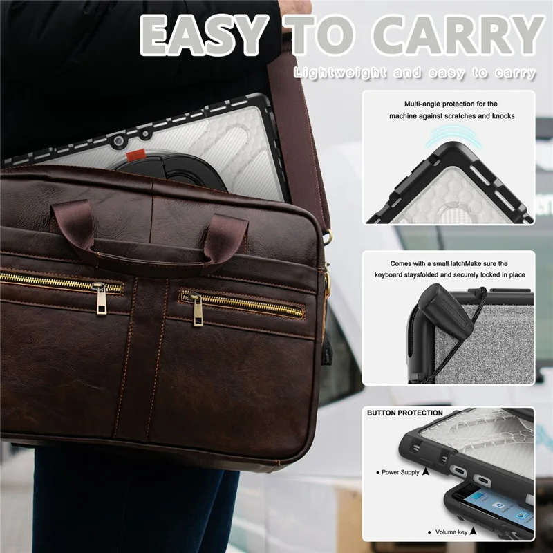 For Microsoft Surface Pro 8 Protective Case Shockproof Tablet Cover TPU Frame + PC Back Shell with Kickstand - Transparent